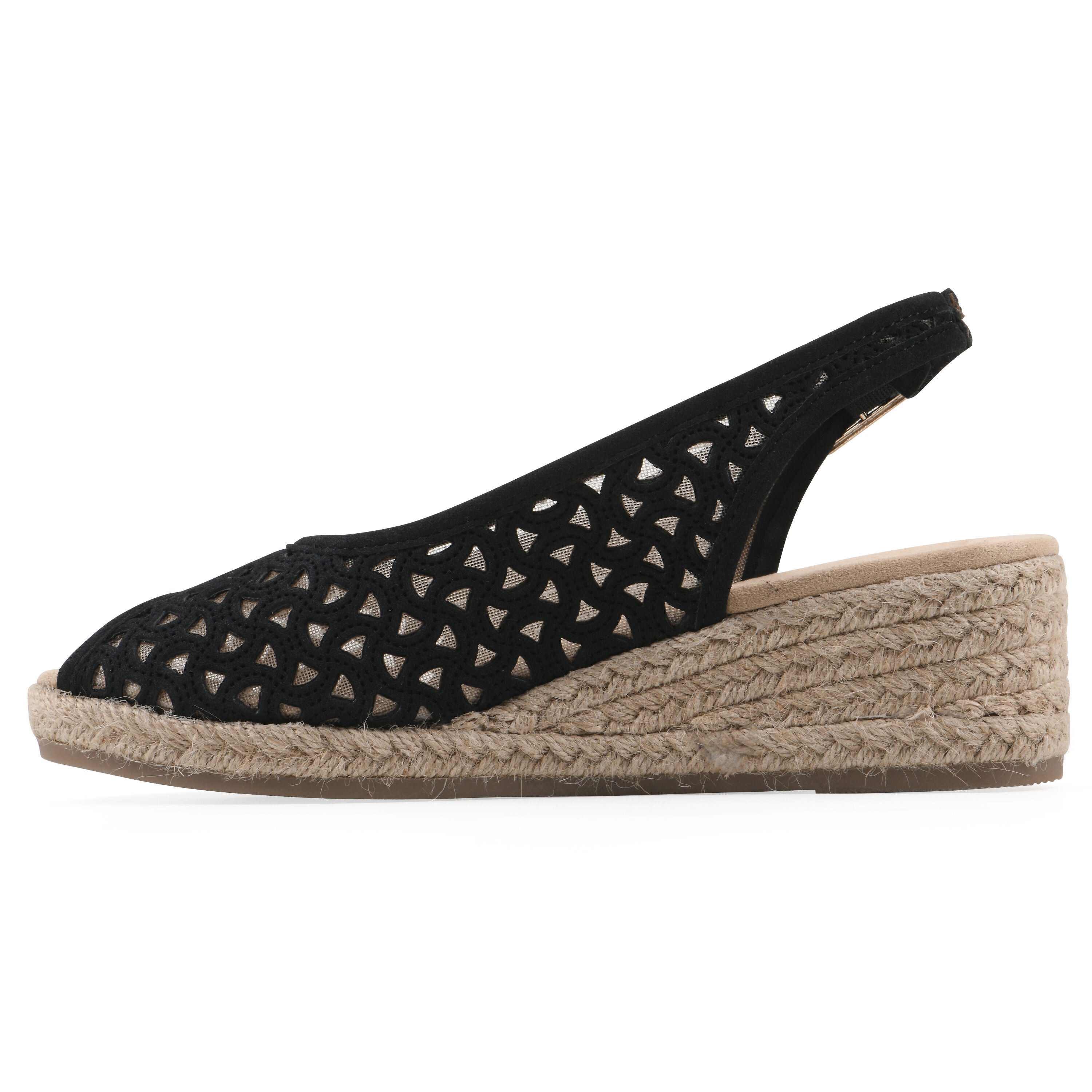 Maize II Espadrille Wedge Sandal, BLACK SMOOTH, alternate image number 3