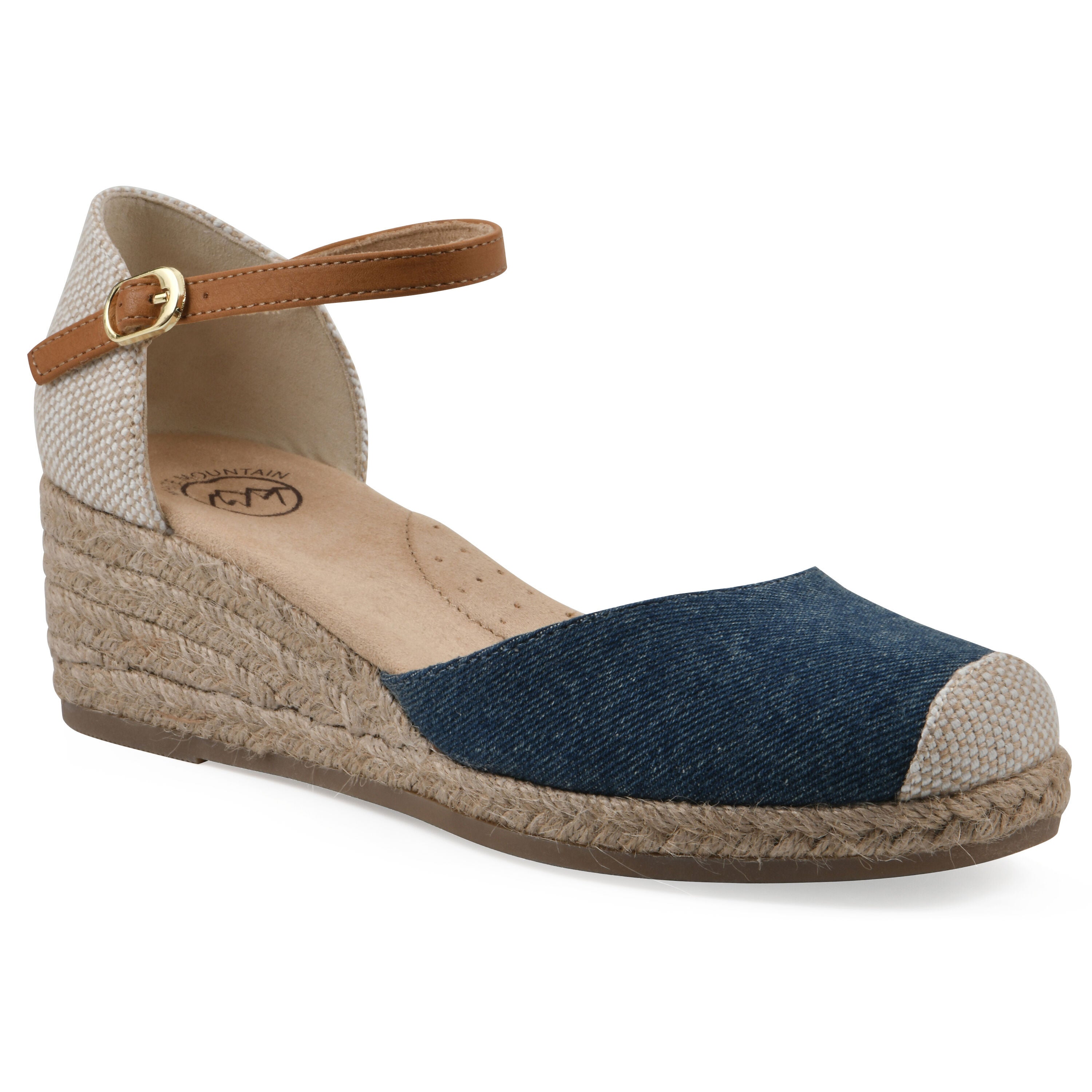 Maize Espadrille Wedge Sandal, DARK DENIM FABRIC, hi-res image number 0