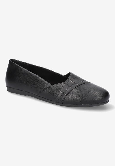 Bessie Casual Flat, BLACK CROCO, hi-res image number null