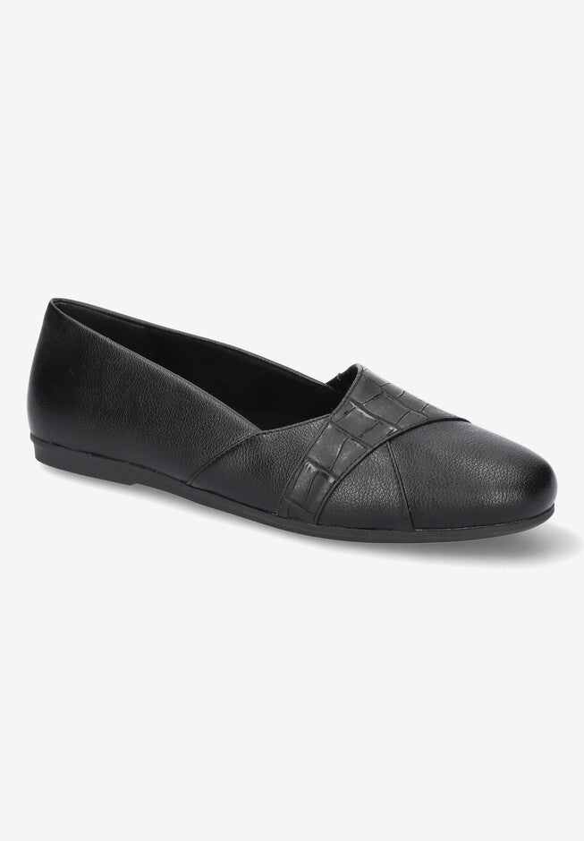 Bessie Casual Flat, BLACK CROCO, hi-res image number 0