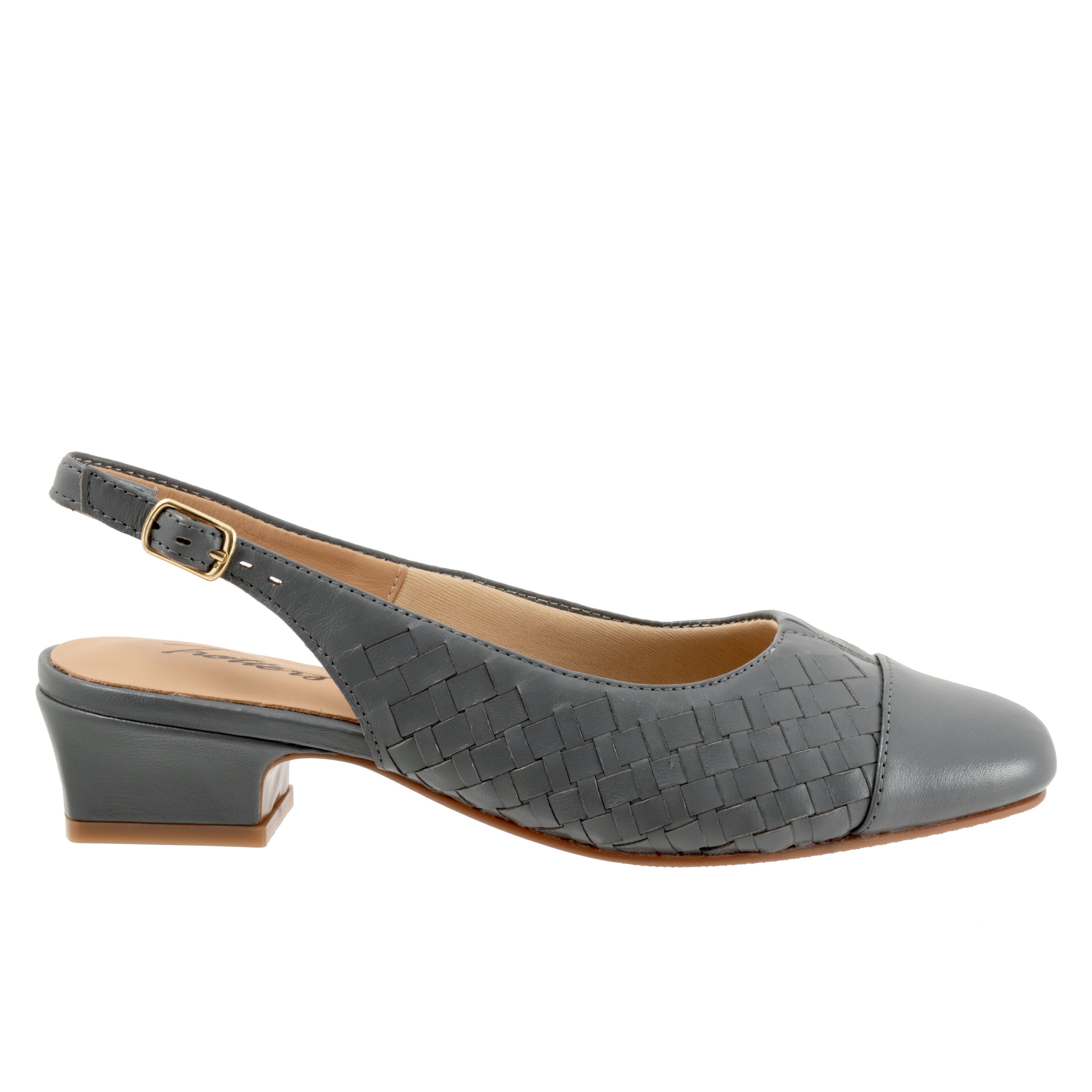 Dea Woven Pump, MID GREY, alternate image number 4