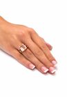Rose Gold-Plated & Sterling Silver Cocktail Ring, , alternate image number null