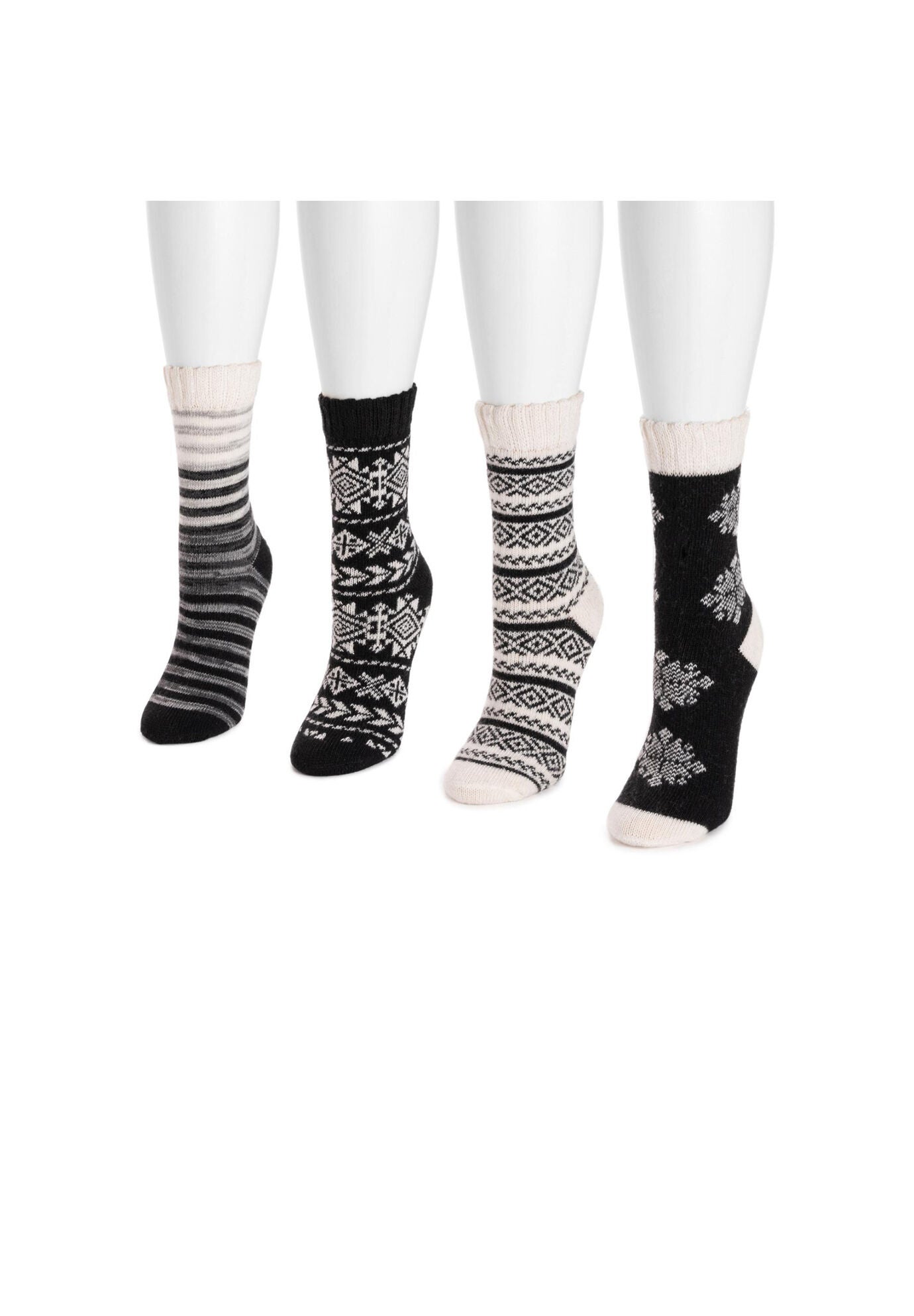 4 Pair Cozy Slipper Socks, , on-hover image number 1