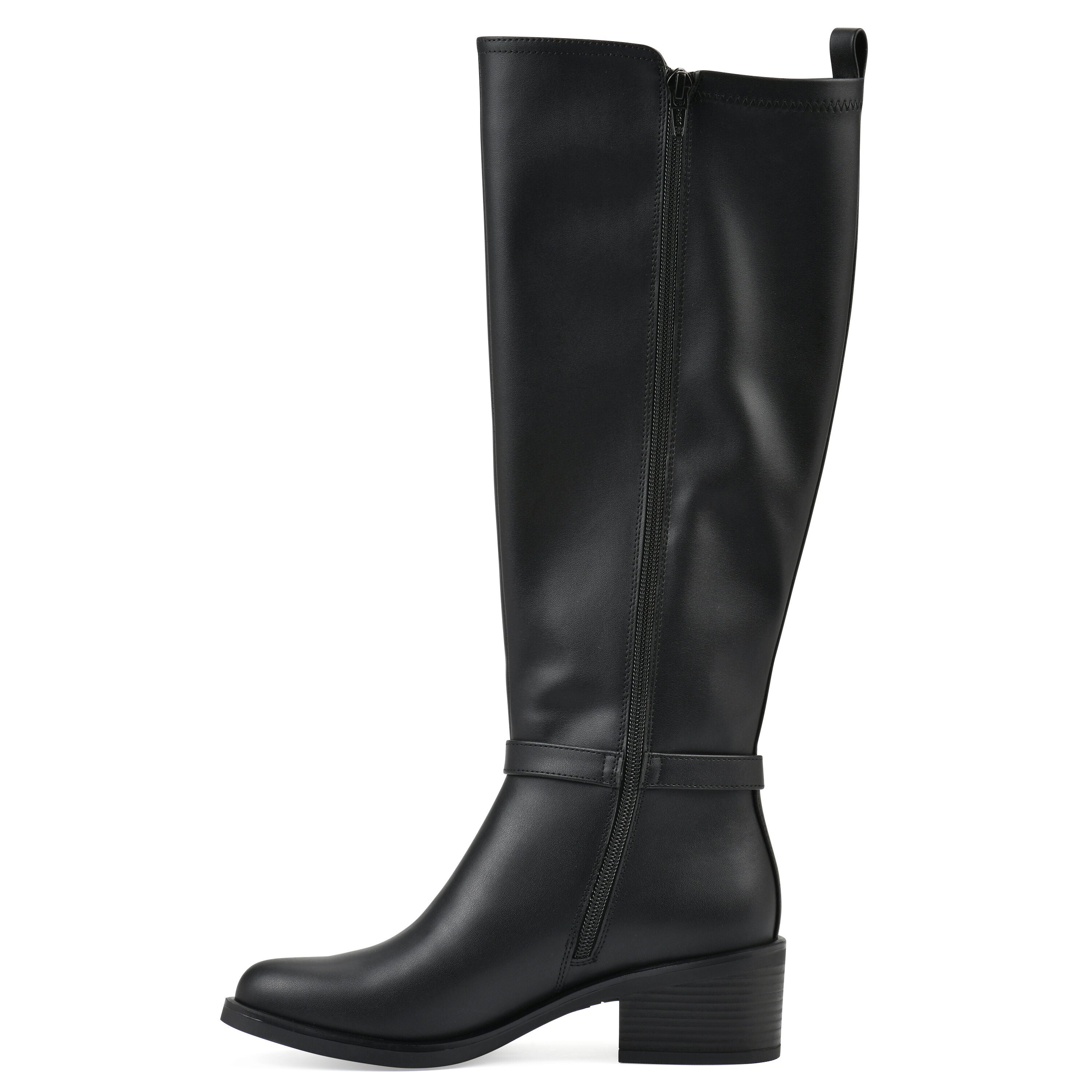Custard Tall Shaft Riding Boot, BLACK SMOOTH, alternate image number 3
