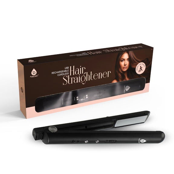 Rechargeable Cordless Hair Strightener, BLACK, hi-res image number 0