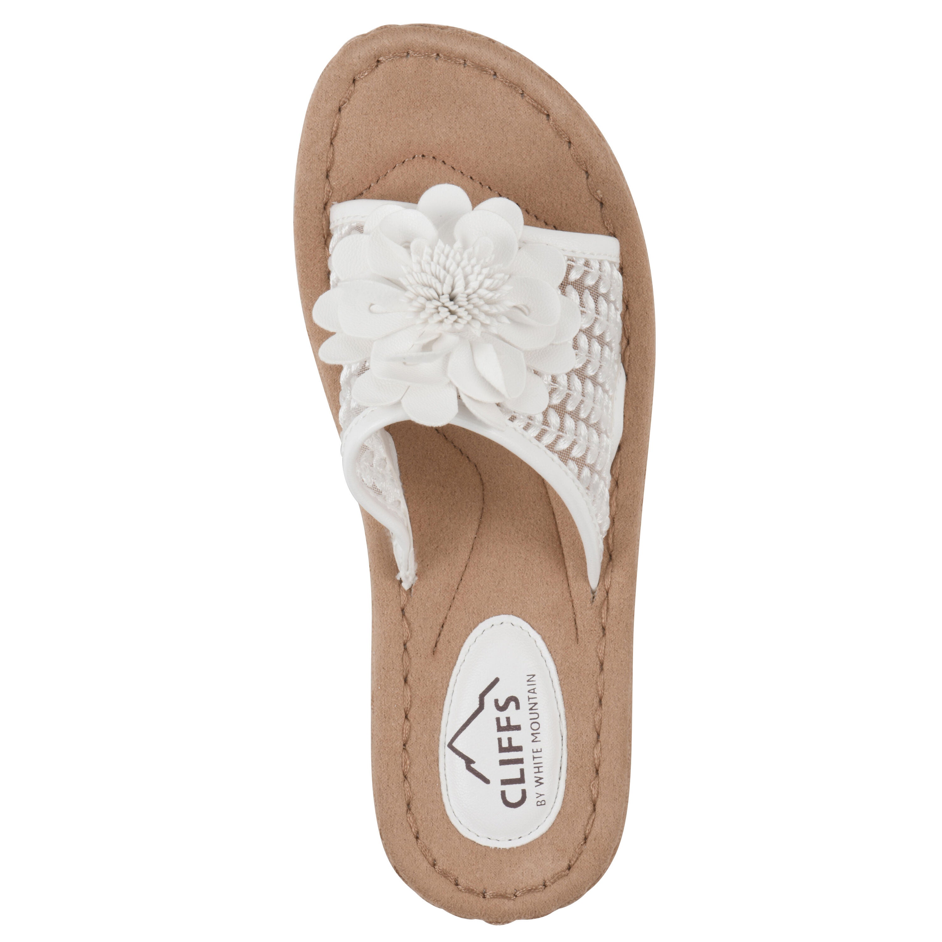 Chill 2 Wedge Slide Sandal, WHITE FABRIC, alternate image number 4