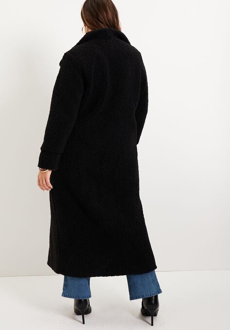 Maxi Teddy Fleece Coat, , on-hover image number null