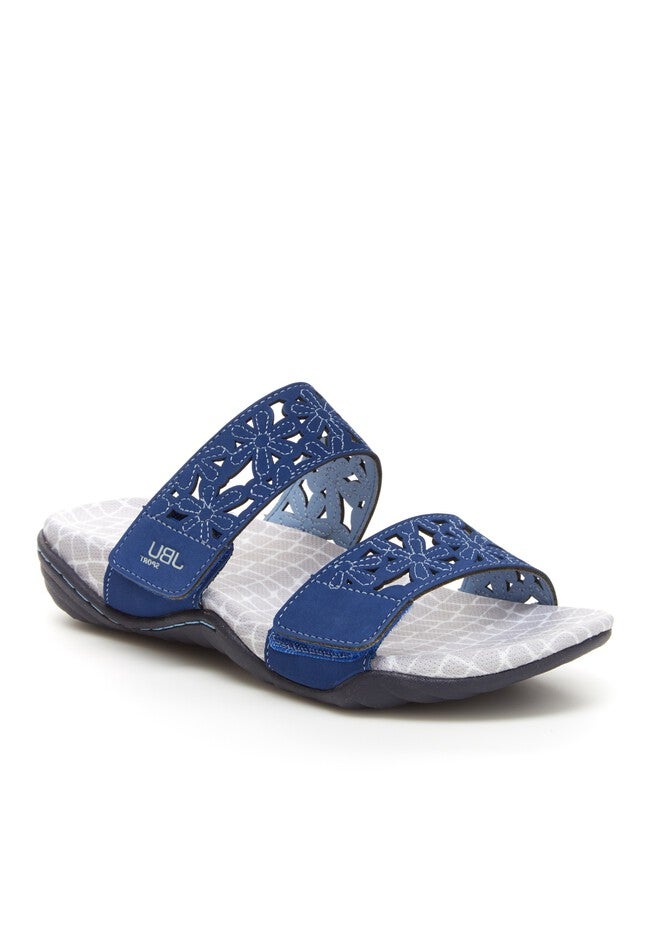 Wildflower Slide Sandals , NAVY, hi-res image number null