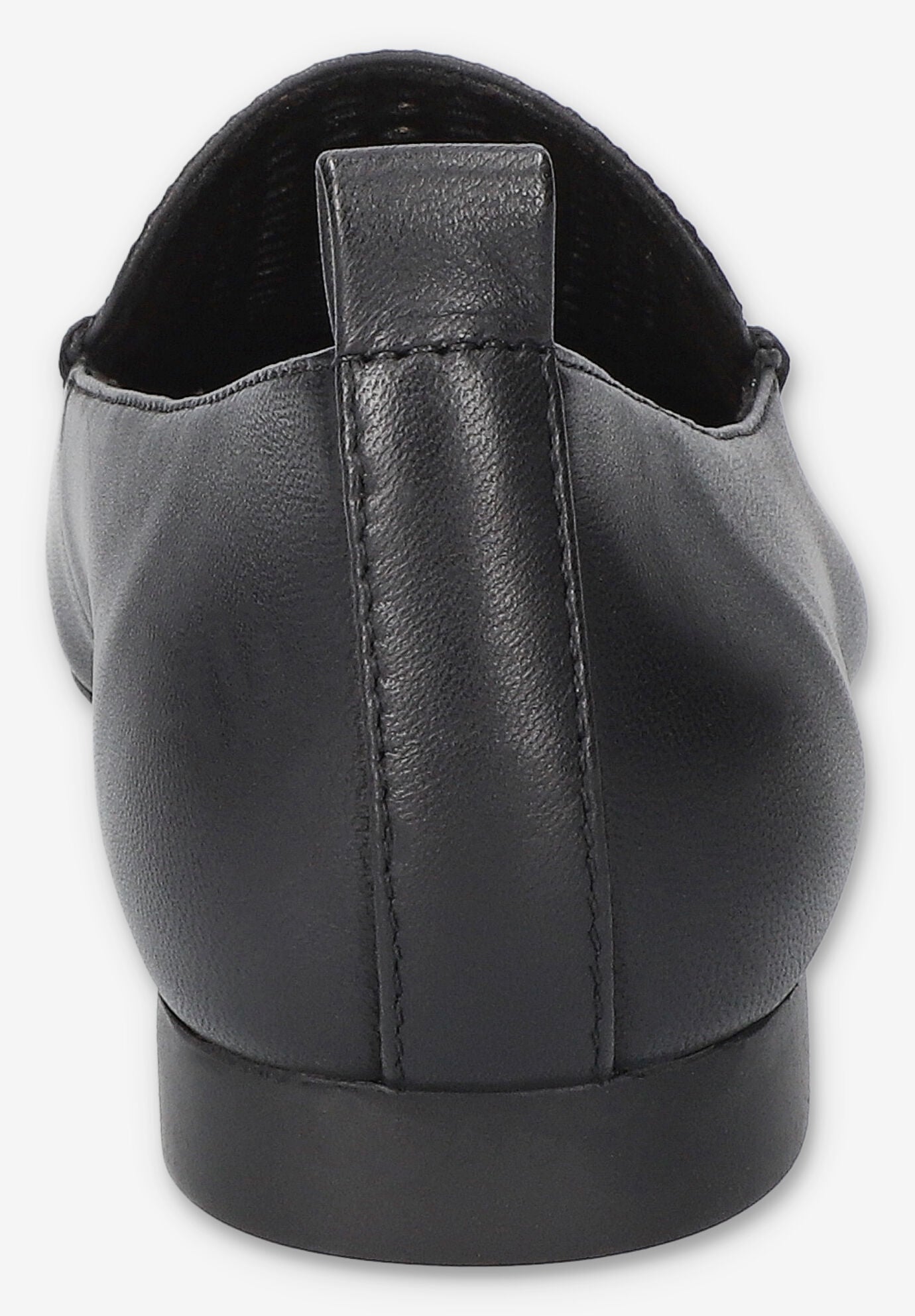 Alessi Perf Pointed Toe Flat, BLACK LEATHER, alternate image number 3