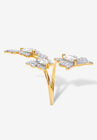 Gold Plated Marquise Cubic Zirconia Butterfly Ring (2 1/3 cttw TDW), , on-hover image number 1