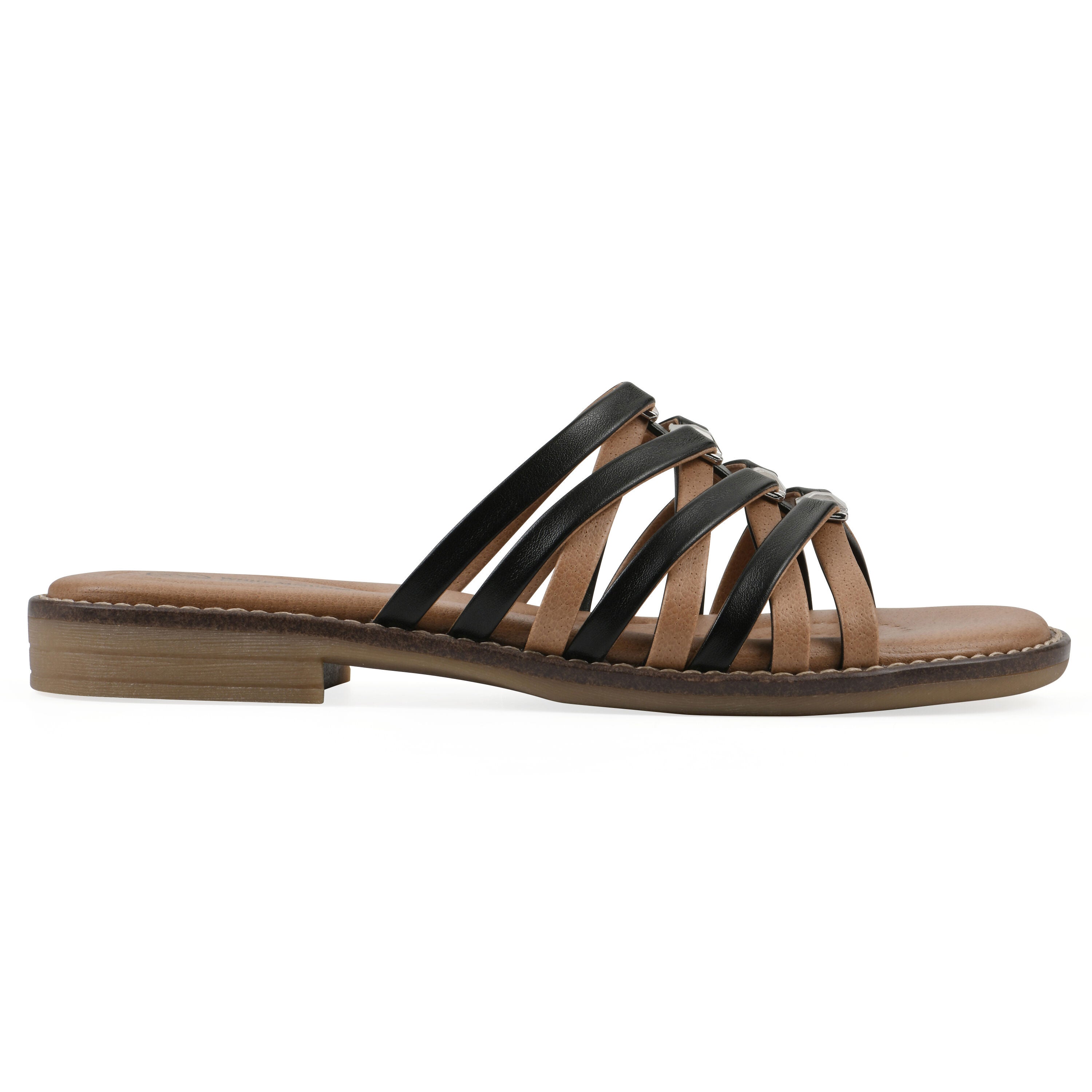 Mazy Slip On Sandal, BLACK SMOOTH, alternate image number 2