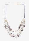Grey Beaded Necklace, , alternate image number null