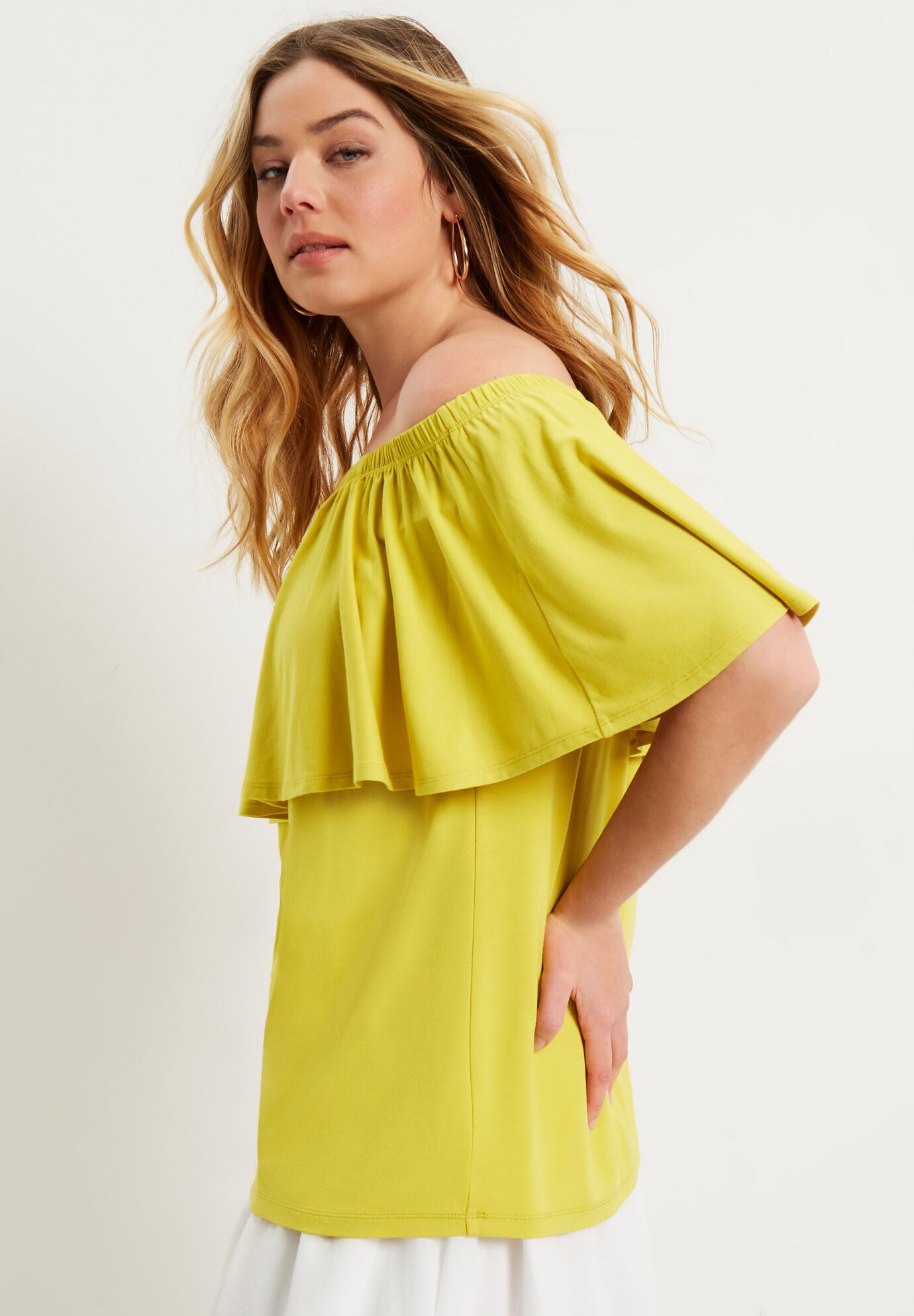 Off-The-Shoulder Ruffle Top, , alternate image number 2