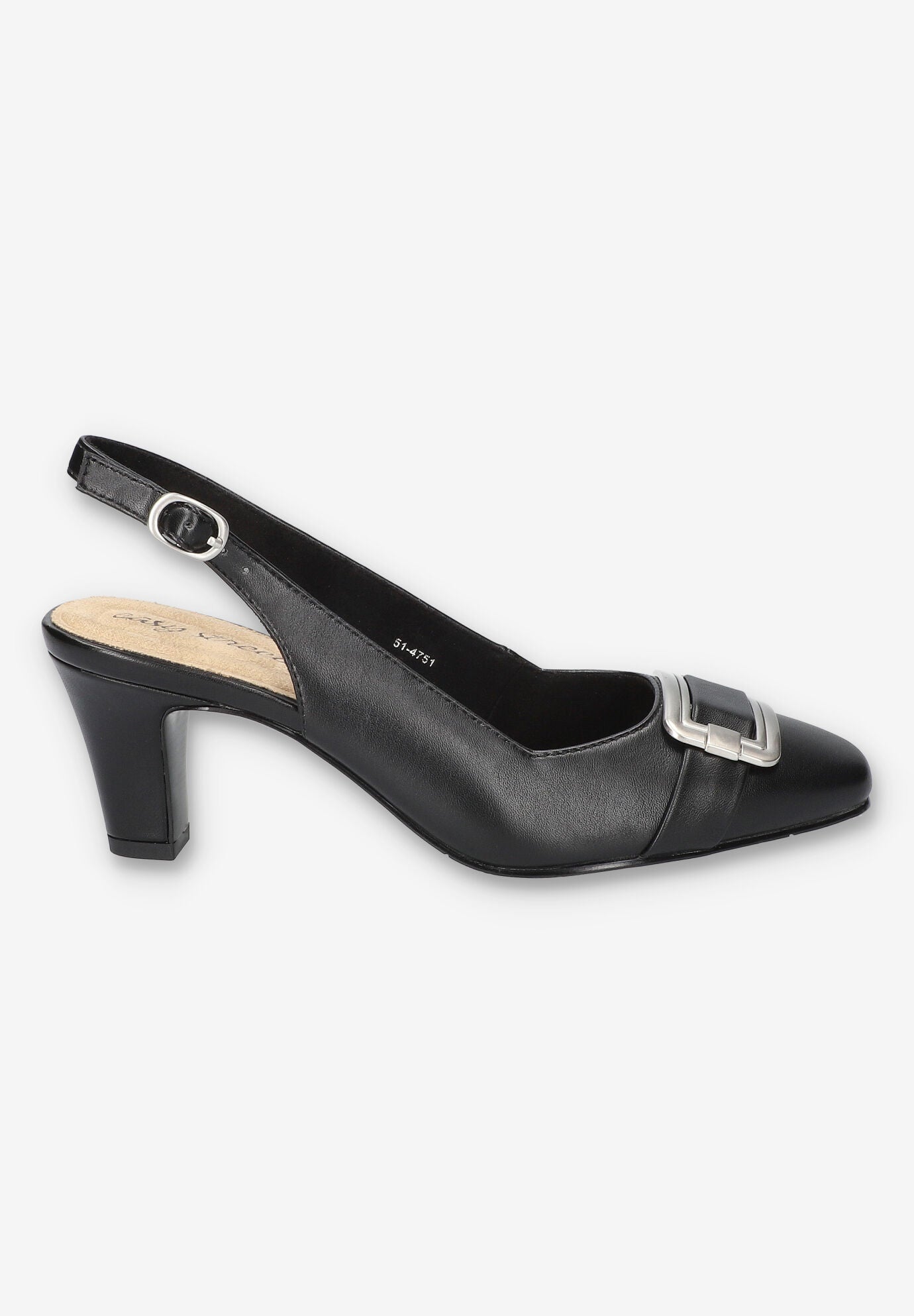 Sway Square Toe Slingback Pump, BLACK, alternate image number 2