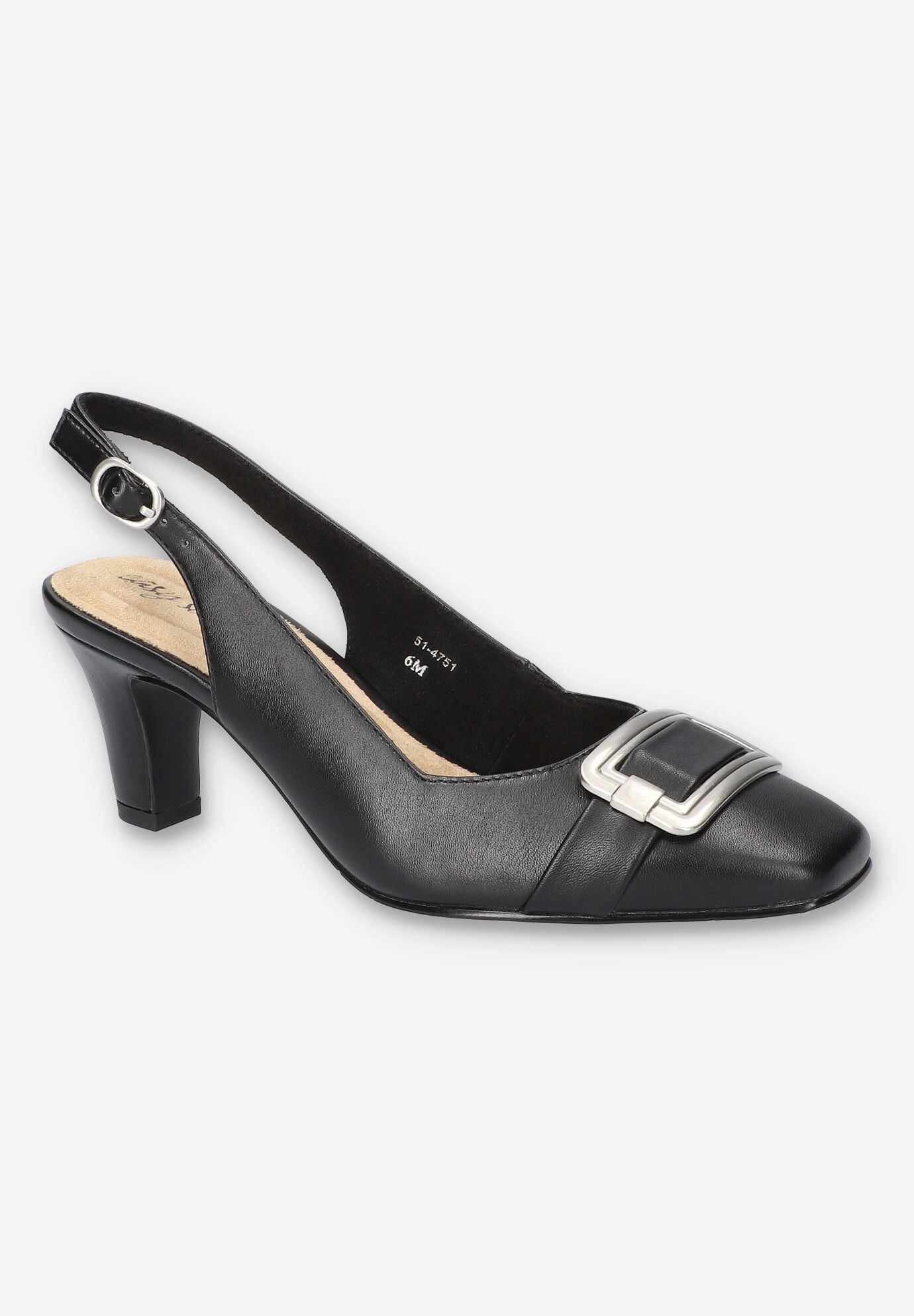 Sway Square Toe Slingback Pump, BLACK, hi-res image number 0