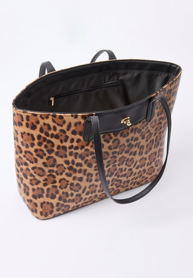 Animal Print Tote Bag, ANIMAL, alternate image number null