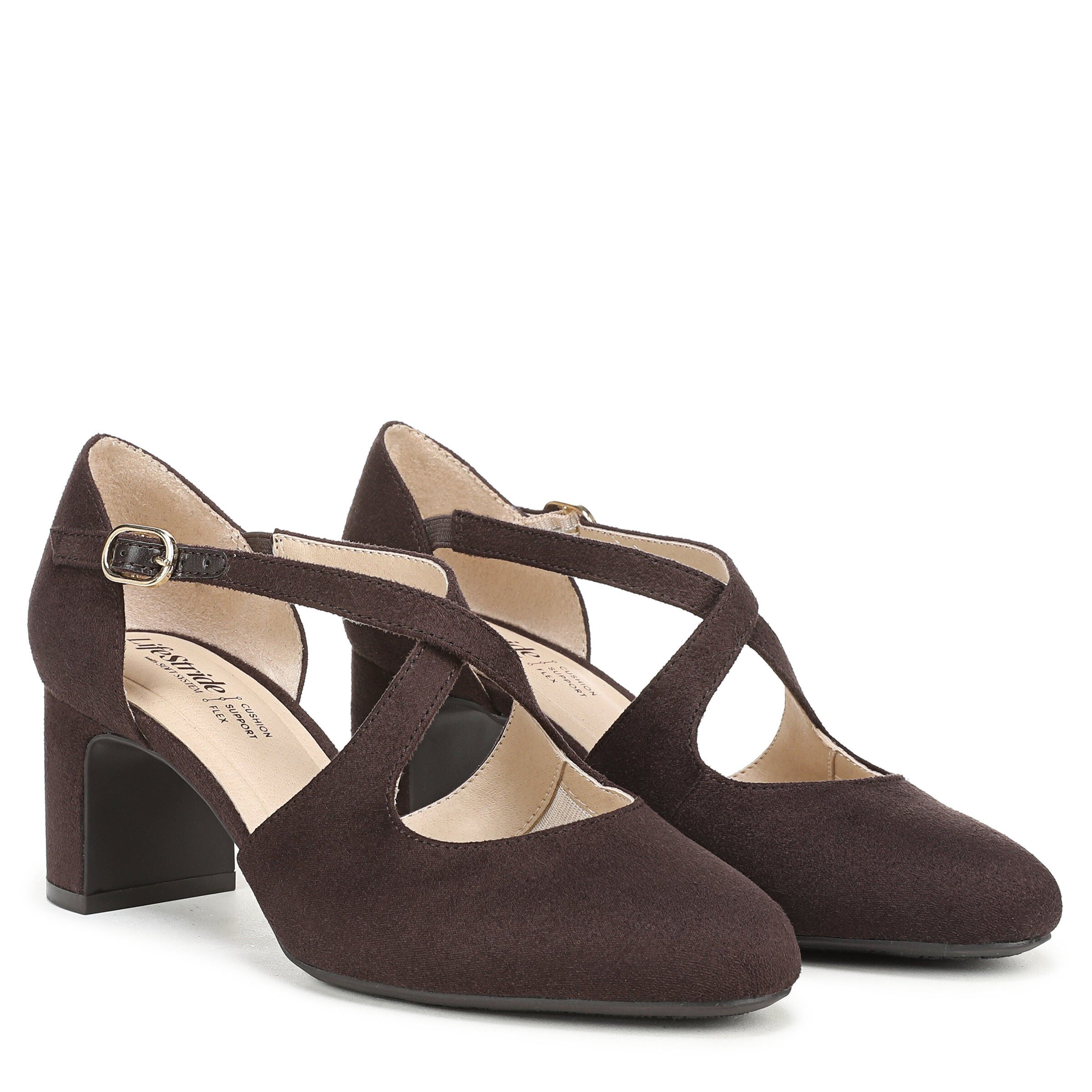 Tracy Strappy Pump, DARK CHOCOLATE, alternate image number 2