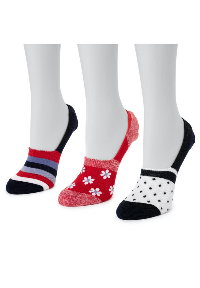 6 Pair Pack No Show Socks, , on-hover image number 1