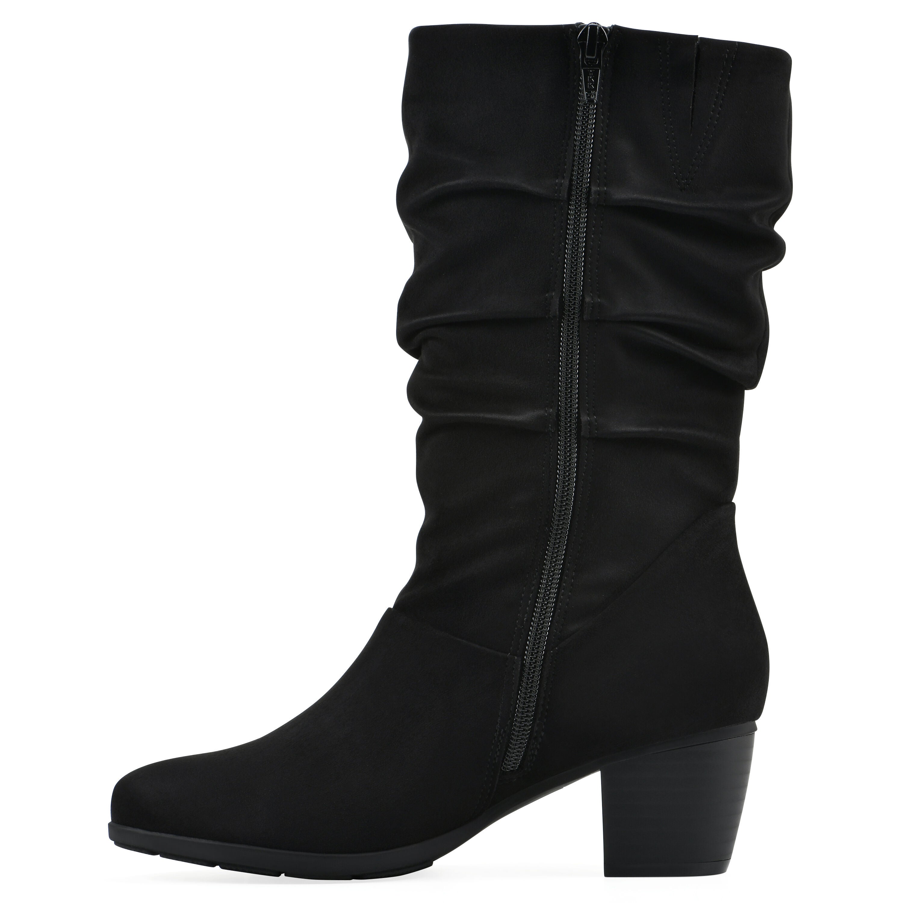 Angelie Mid Shaft Boot, BLACK FABRIC, alternate image number 3
