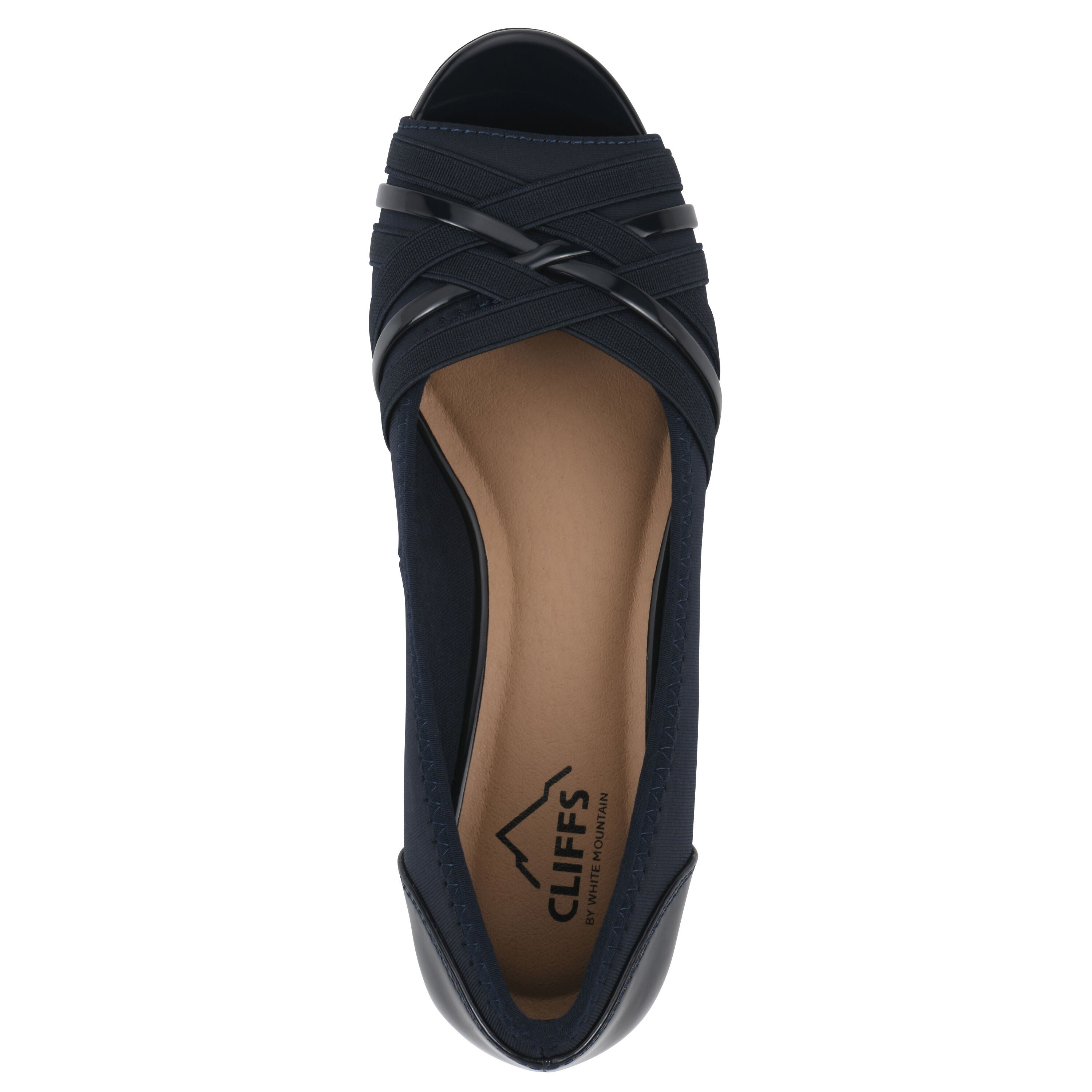 Boldest Peep Toe Wedge, NAVY NYLON, alternate image number 4