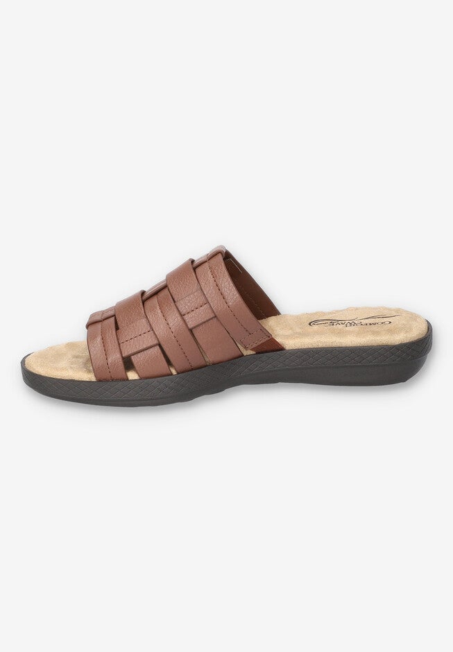 Maha Comfort Slide Sandal, TAN, alternate image number 4