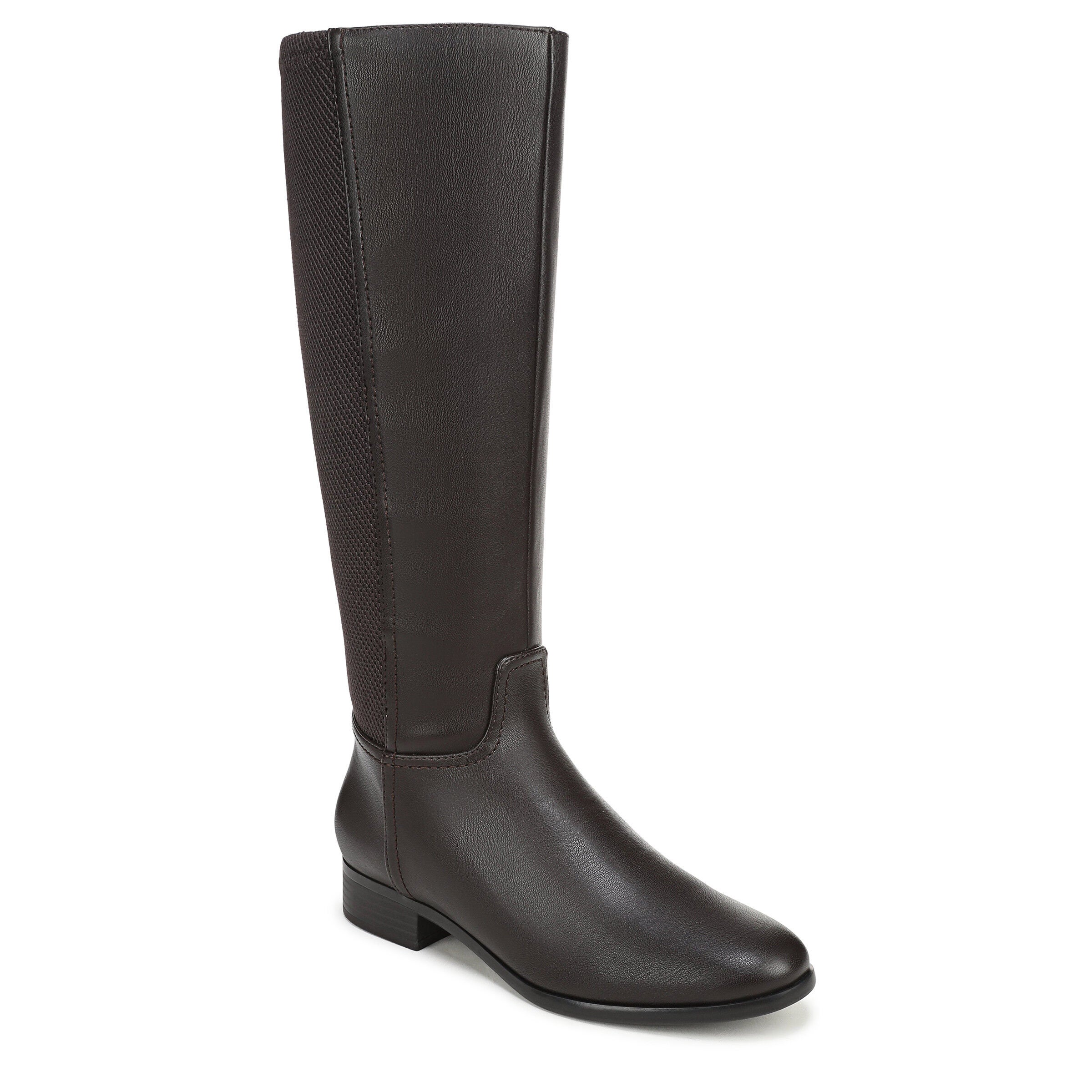 Sarah Wide Calf Knee High Boot, DARK BROWN, hi-res image number 0