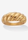 Shrimp Style Gold Ion-Plated Stainless Steel Ring, GOLD, hi-res image number null