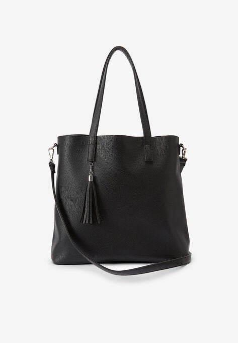 Multi-Strap Tote Bag, BLACK, hi-res image number null