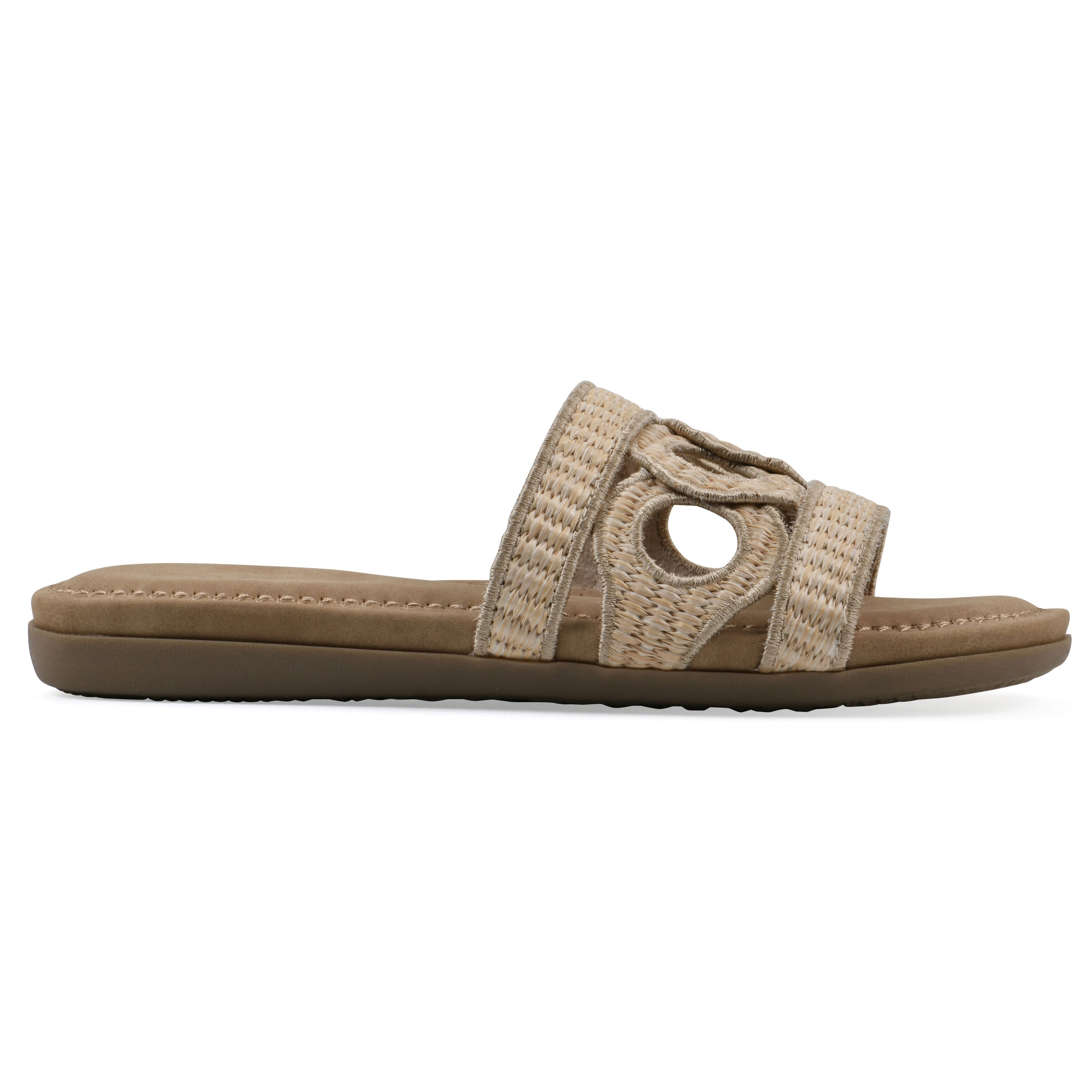 Fraly Slide Sandal, NATURAL RAFFIA, alternate image number 2