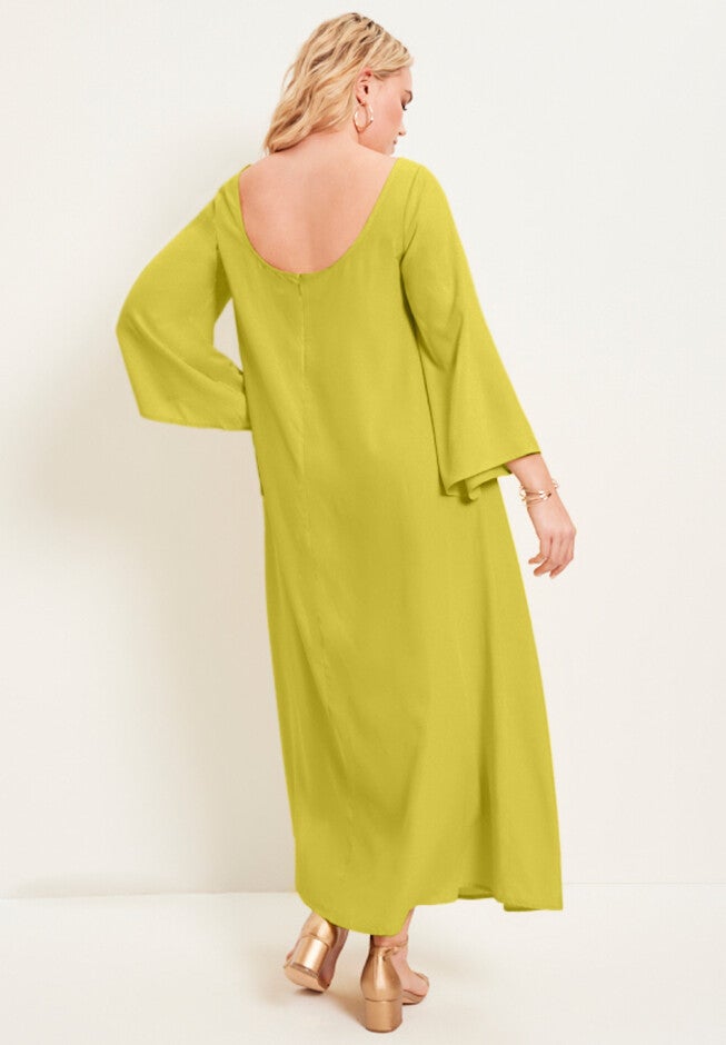 Bell-Sleeve Maxi Dress, , on-hover image number null