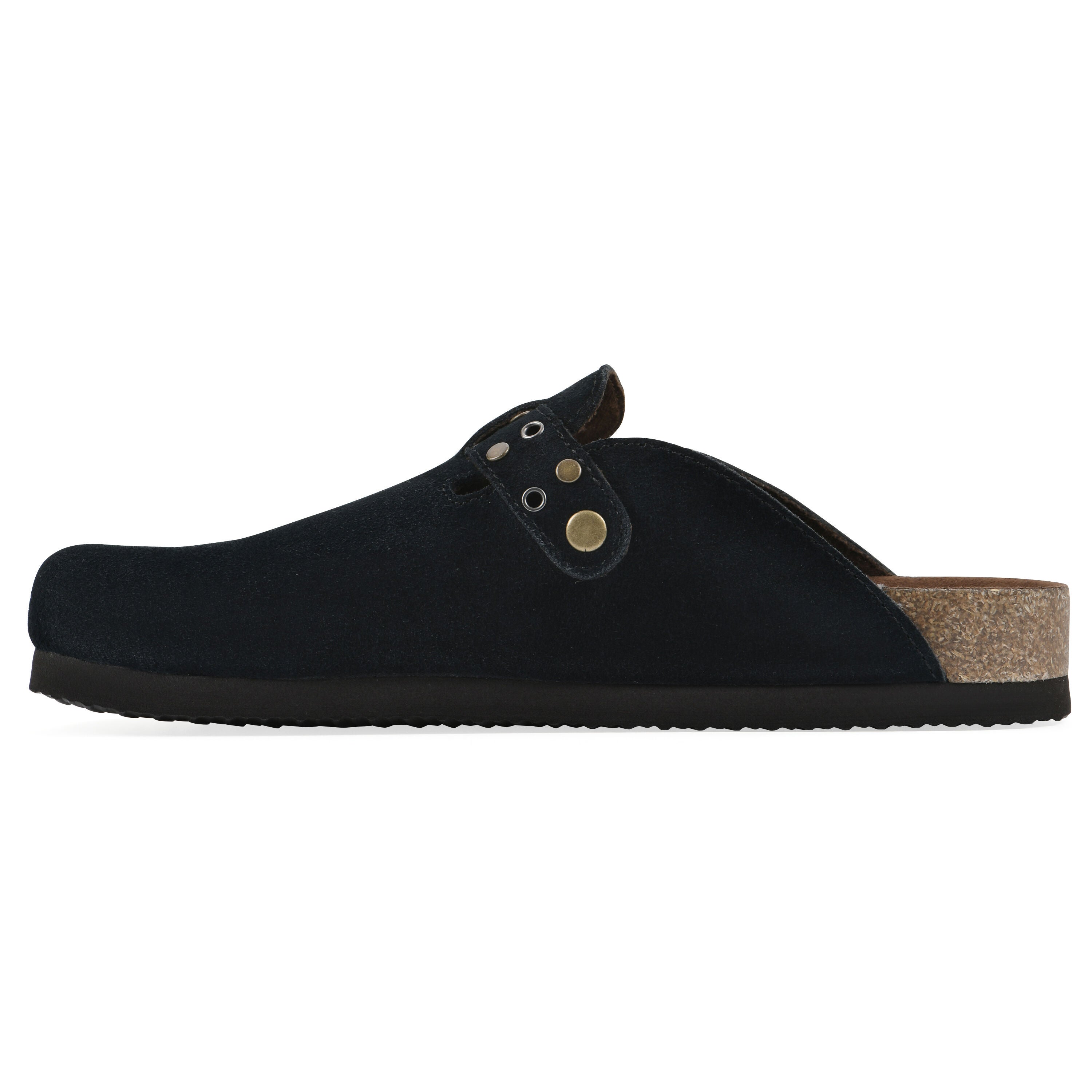 Benben Footbeds Clog, BLACK SUEDE, alternate image number 3