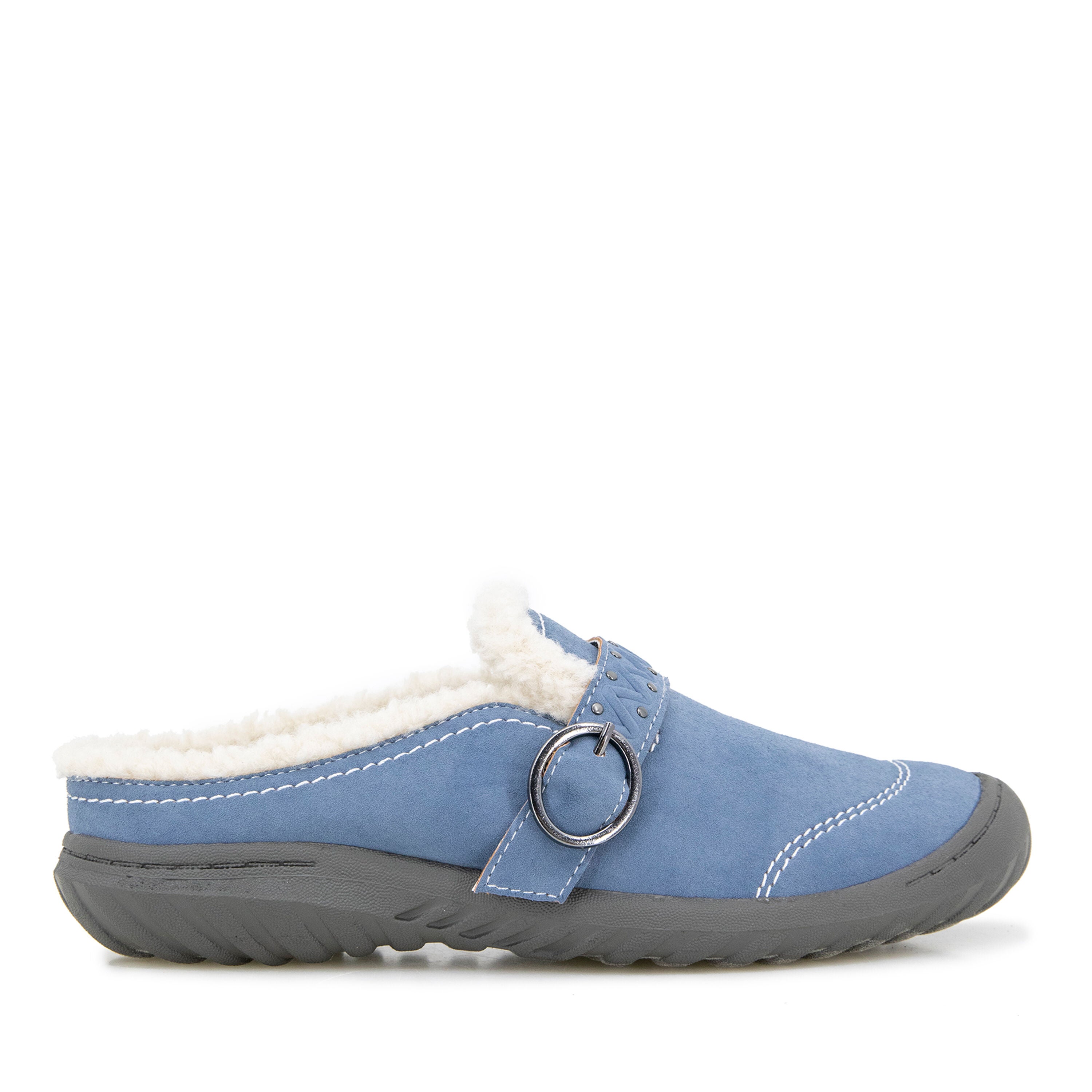 Riley Sherpa Lined Slip-On Mule, LIGHT DENIM, alternate image number 2