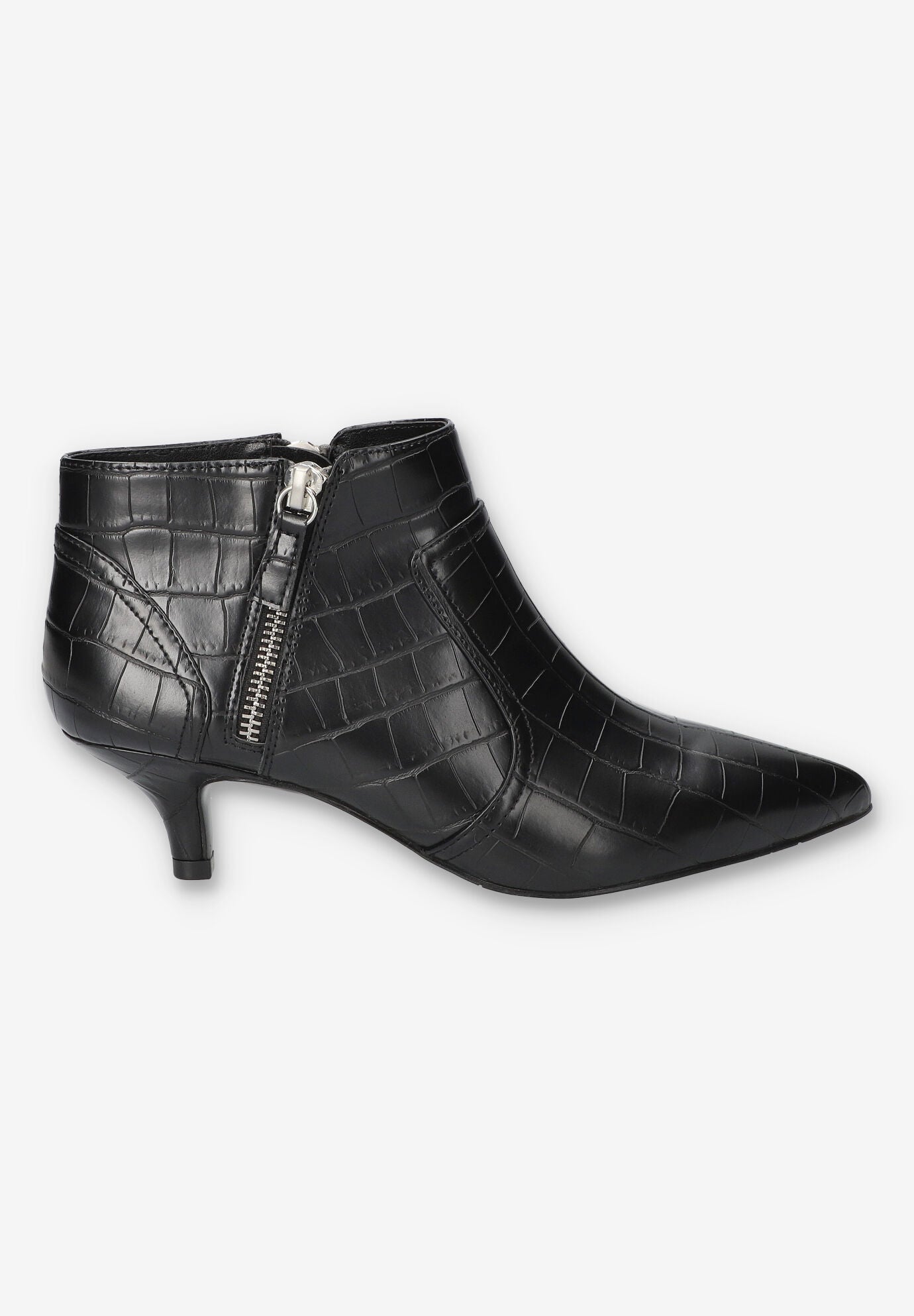 Annalee Dress Ankle Boot, BLACK CROCO, alternate image number 2