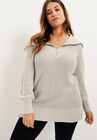 Half-Zip Sweater, HEATHER OATMEAL, hi-res image number null
