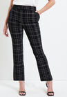 June Fit Corner Office Pants, BLACK LINE PLAID, hi-res image number null