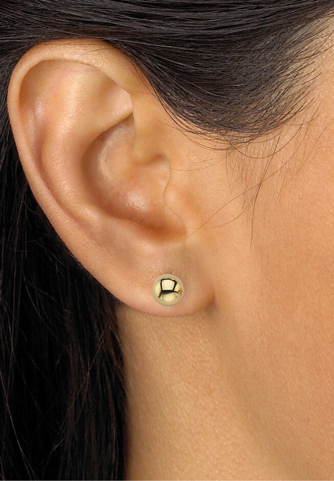 Yellow Gold Ion Plated Stainless & Goldtone Earring Set, , alternate image number 5