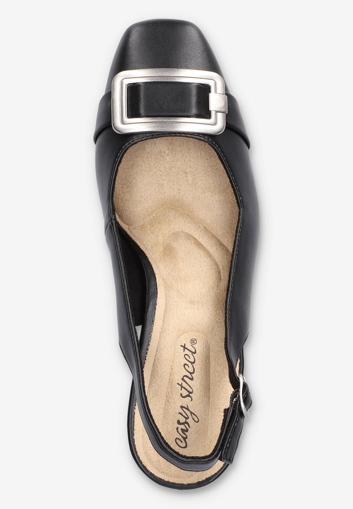 Sway Square Toe Slingback Pump, BLACK, alternate image number 6
