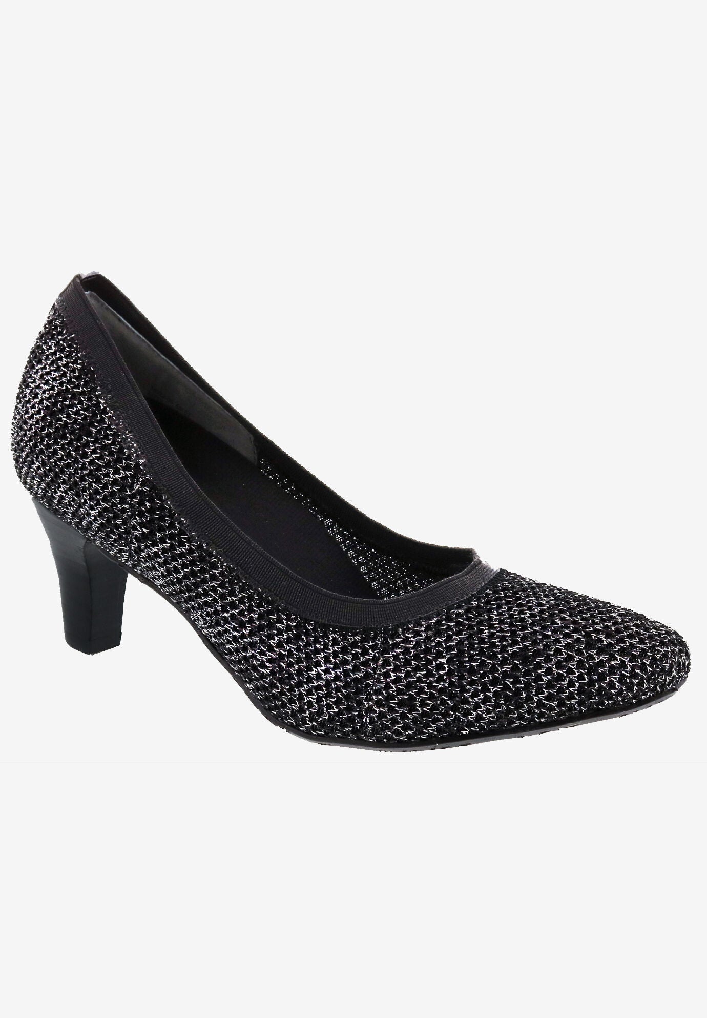 Kitty Pump, BLACK LUREX FABRIC, hi-res image number 0