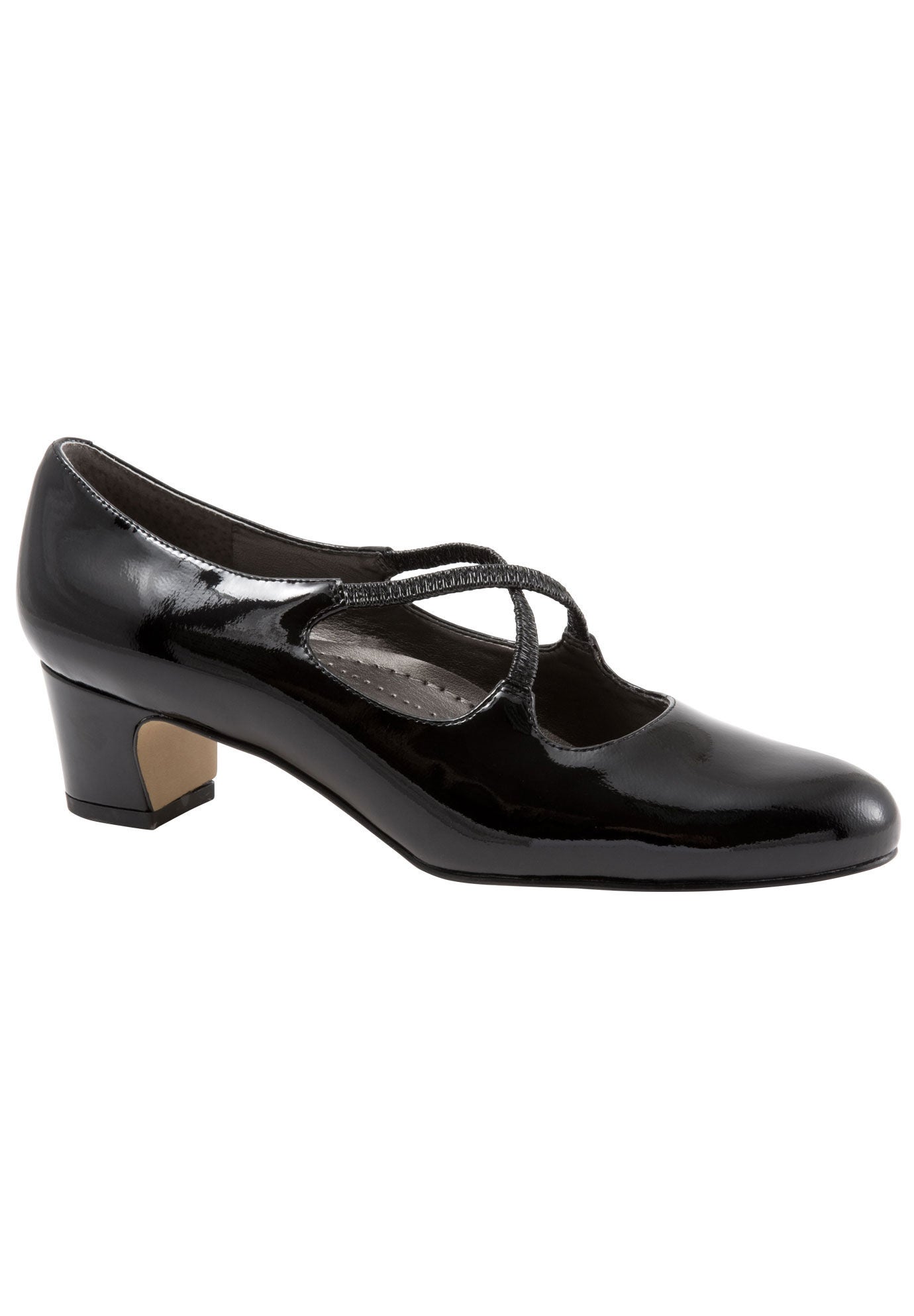 Jamie Pump by Trotters&reg;, BLACK PATENT, hi-res image number 0