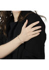 Rose Gold Over Sterling Silver Diamond Scurve Link Miracleset Tennis Bracelet 8", , alternate image number null