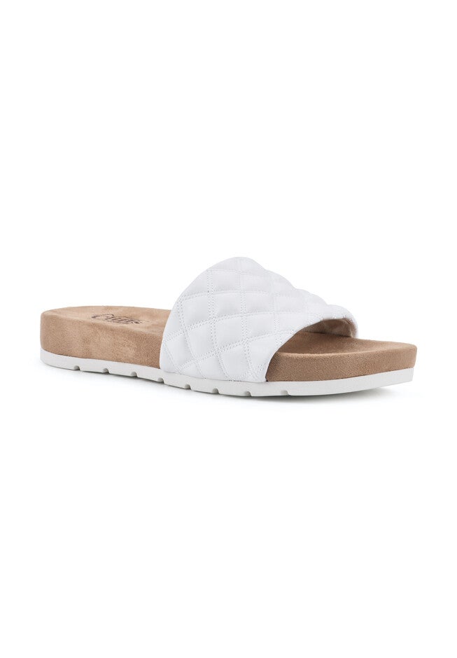 Cliffs Tiptop Slide Sandal, WHITE SMOOTH, hi-res image number null
