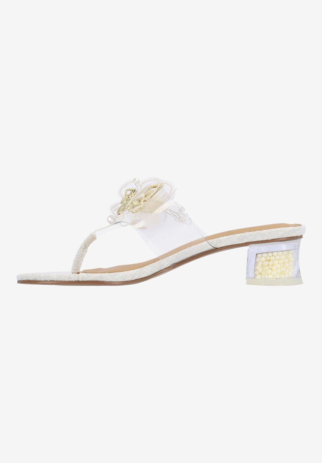 Flowerfly Thong Sandal, CLEAR WHITE GOLD, alternate image number null