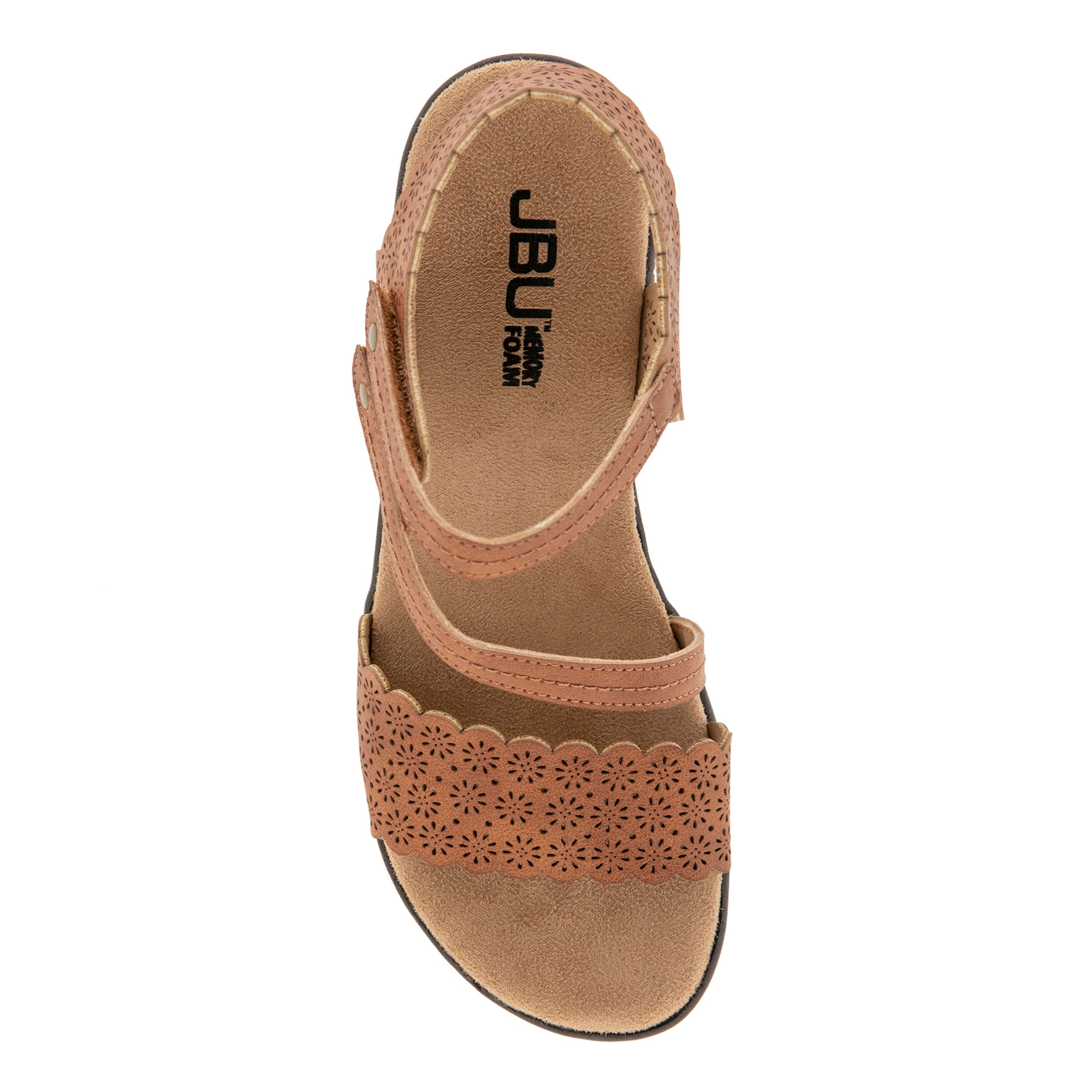 Gracie Hook and Loop Wedge Sandal, WHISKEY, alternate image number 4