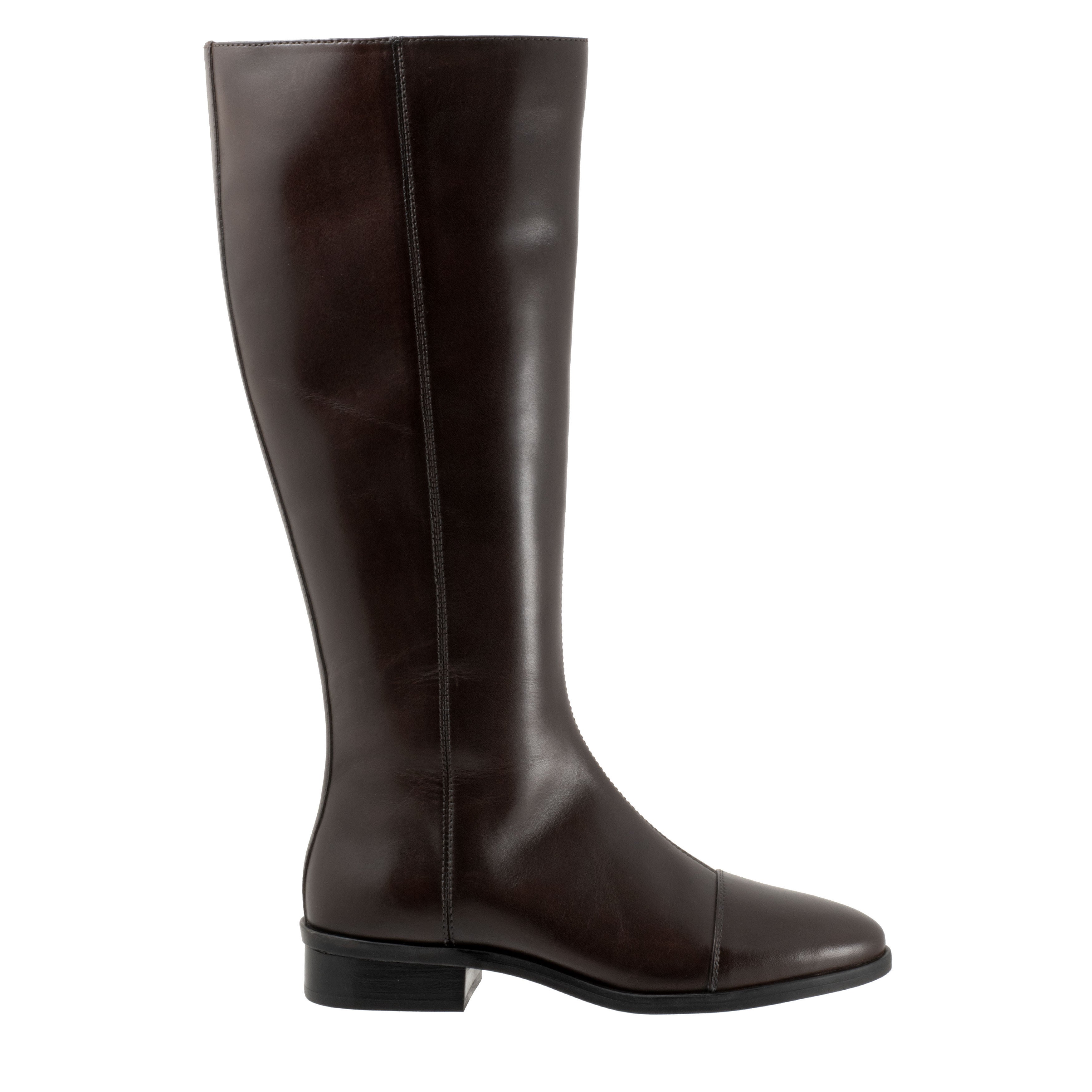 Alexis Wide Calf Boot, DARK DARK BROWN, alternate image number 4
