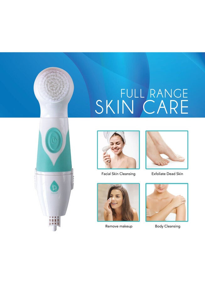 Waterproof Facial & Body Cleansing Brush With Extended Handle, , alternate image number null