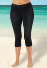 Chlorine Resistant Swim Capri, NEW BLACK, hi-res image number null