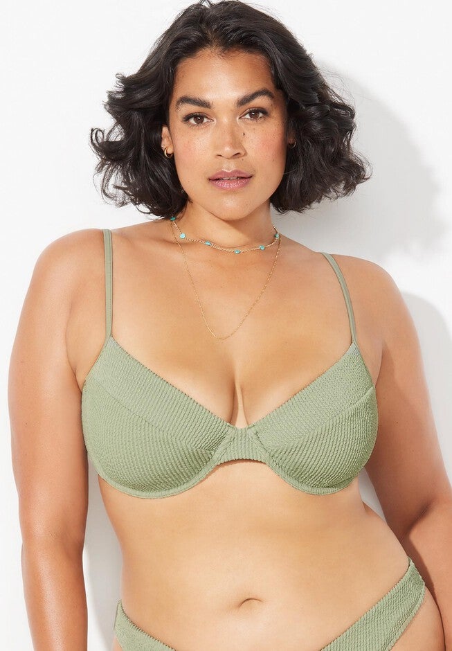 The Julia Crinkle Underwire Bikini Top, , alternate image number null