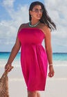 Jenna Bandeau Cover Up Dress, BRIGHT BERRY, hi-res image number null