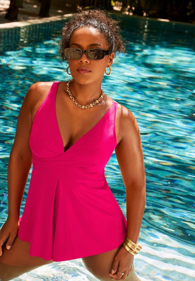 V-Neck Twist Tankini Set, , hi-res image number null