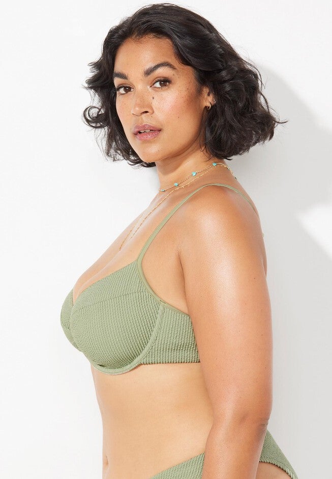 The Julia Crinkle Underwire Bikini Top, , alternate image number null